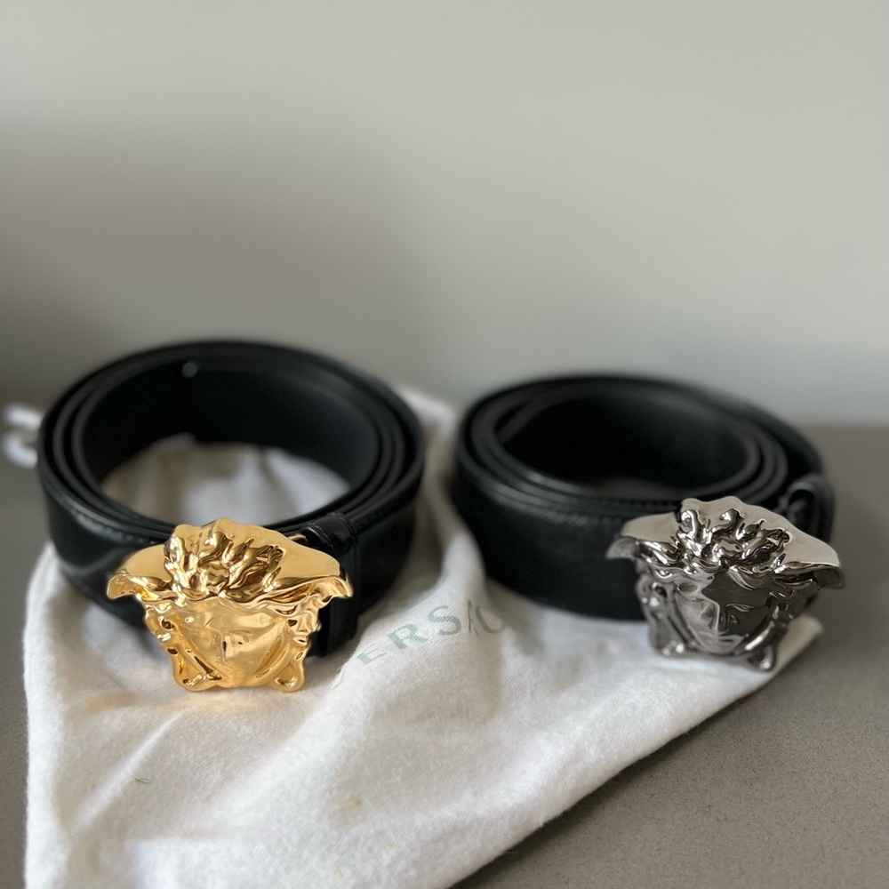 Combo 2 Versace Medusa belts size 110